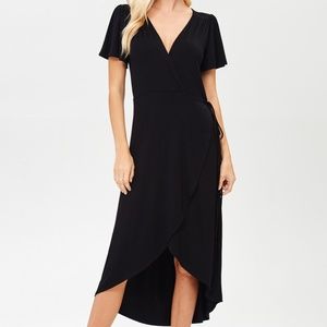 TIE-WAIST WRAP DRESS